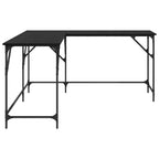 Schreibtisch Schwarz Eichen-Optik 149 x 149 x 75 cm
