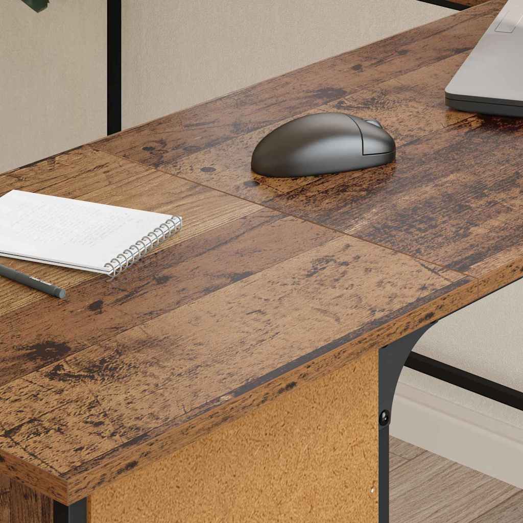 Schreibtisch Altholz 141 x 141 x 75 cm Holzwerkstoff