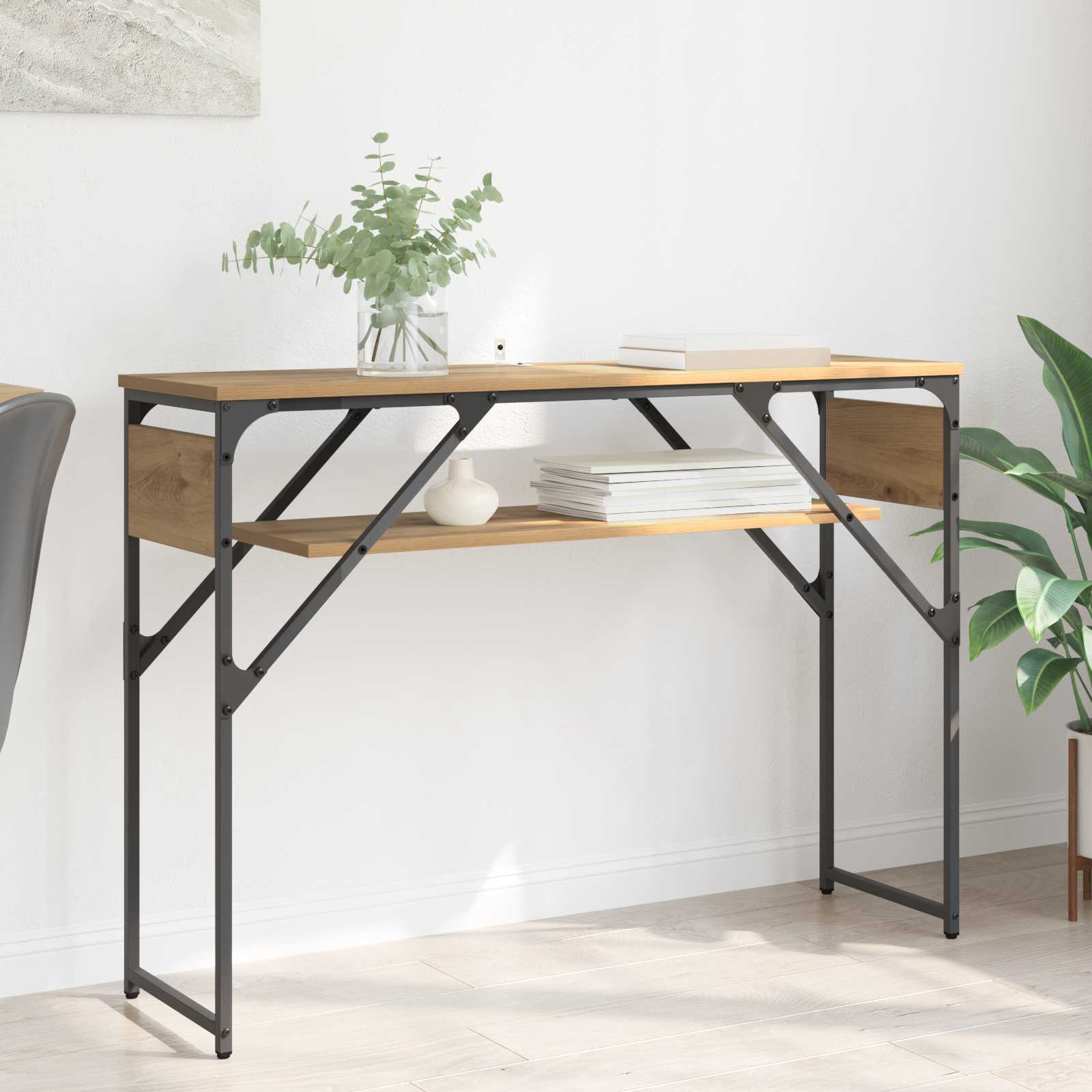 Konsolentisch Artisan-Eiche 105x30x75cm Holzwerkstoff
