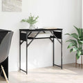 Konsolentisch Schwarz Eichen-Optik 75x30x75cm Holzwerkstoff