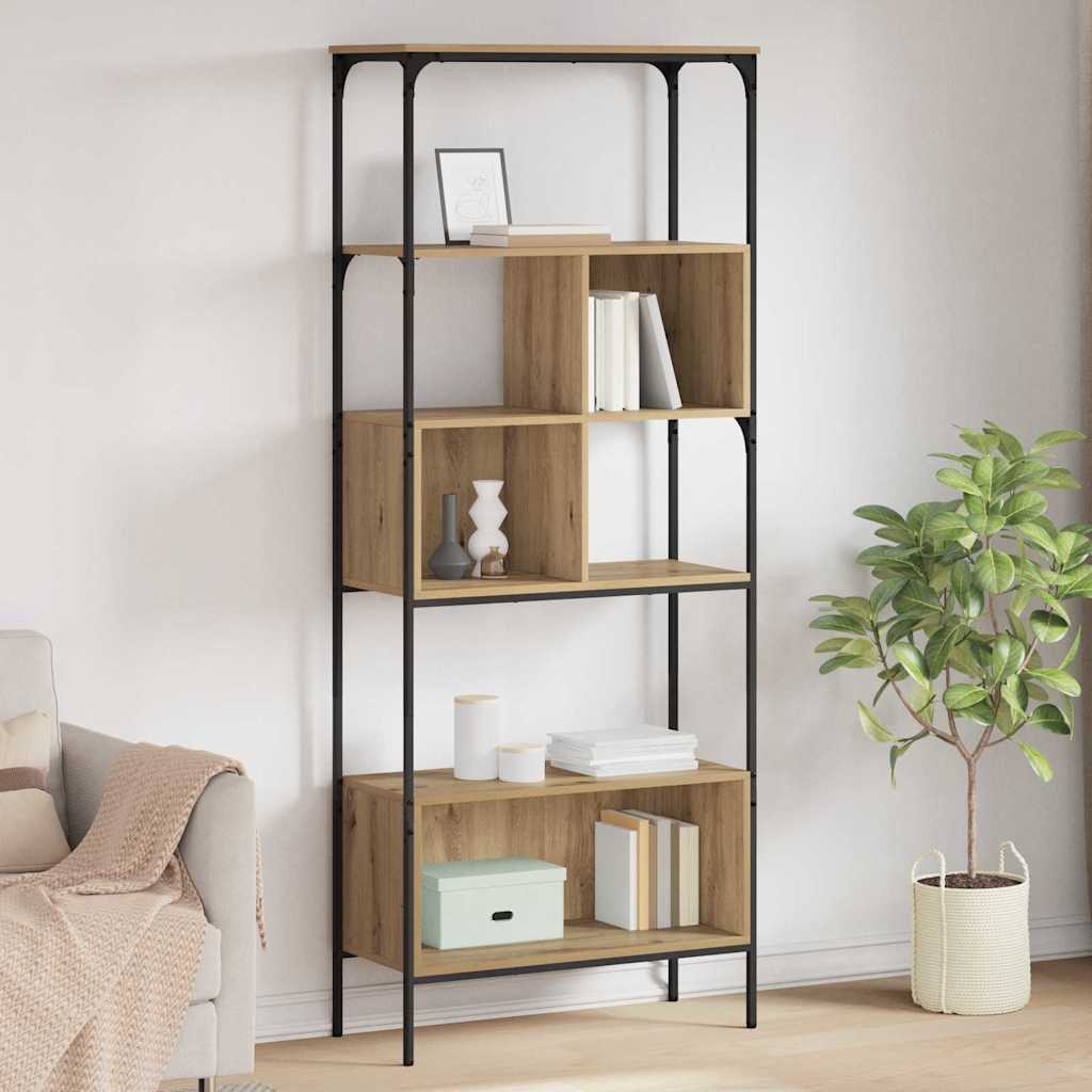 Bücherregal Artisan-Eiche 76 x 33 x 188,5 cm Holzwerkstoff
