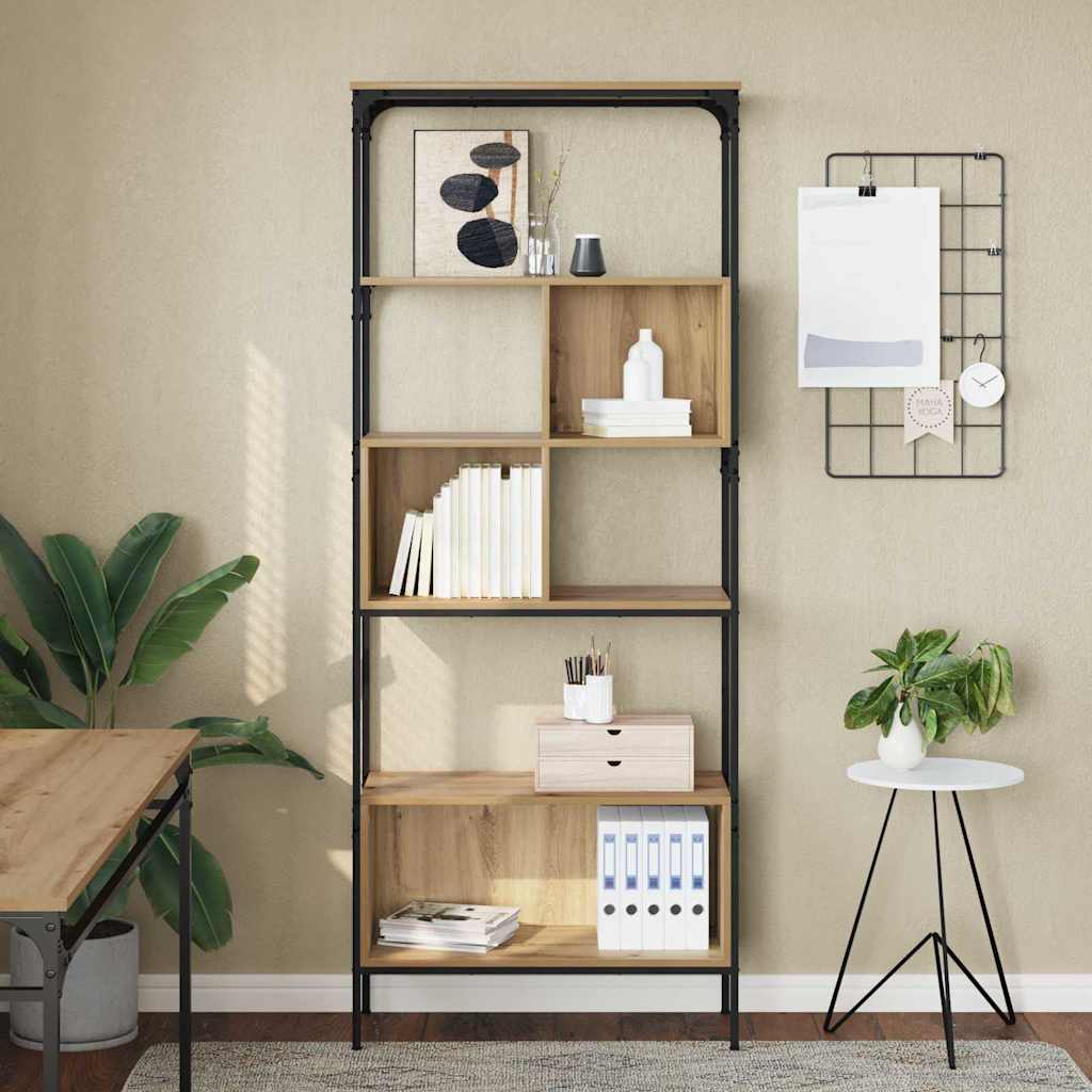 Bücherregal Artisan-Eiche 76 x 33 x 188,5 cm Holzwerkstoff
