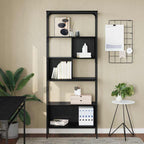 Bücherregal Schwarz Eichen-Optik 76 x 33 x 188,5 cm