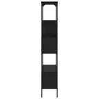 Bücherregal Schwarz Eichen-Optik 76 x 33 x 188,5 cm