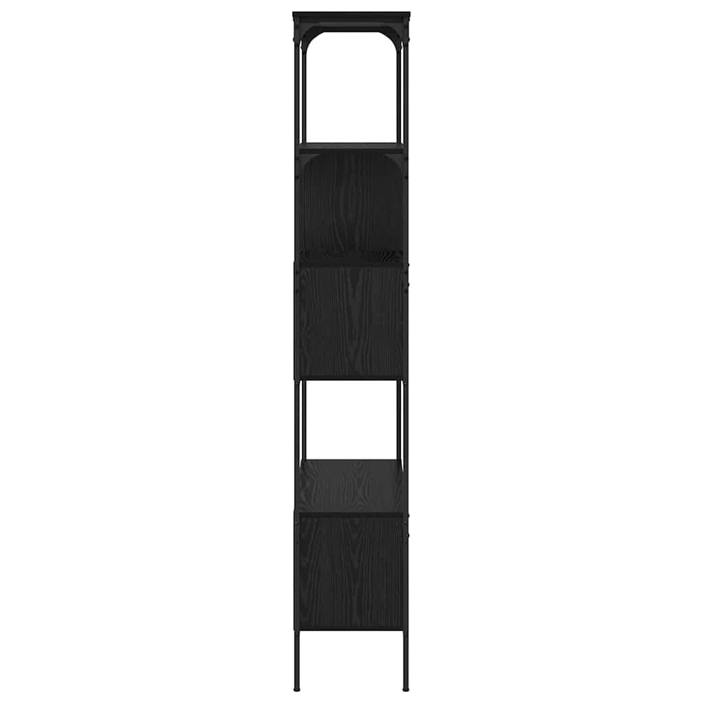 Bücherregal Schwarz Eichen-Optik 76 x 33 x 188,5 cm