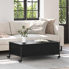 Couchtisch Schwarz Eichen-Optik 91 x 55 x 32 cm Holzwerkstoff