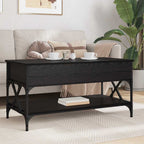 Couchtisch Schwarz Eichen-Optik 100 x 50 x 50 cm Holzwerkstoff