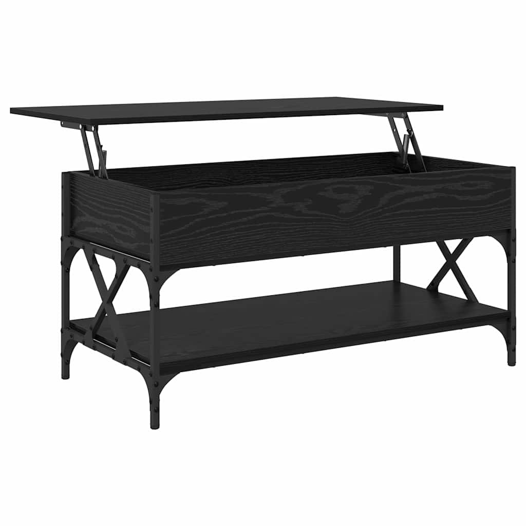 Couchtisch Schwarz Eichen-Optik 100 x 50 x 50 cm Holzwerkstoff