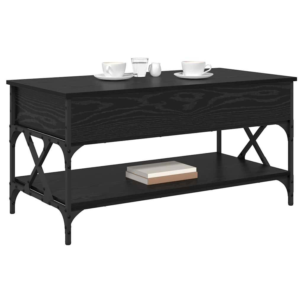 Couchtisch Schwarz Eichen-Optik 100 x 50 x 50 cm Holzwerkstoff