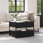 Couchtisch Schwarz Eichen-Optik 70 x 50 x 54,5 cm Holzwerkstoff