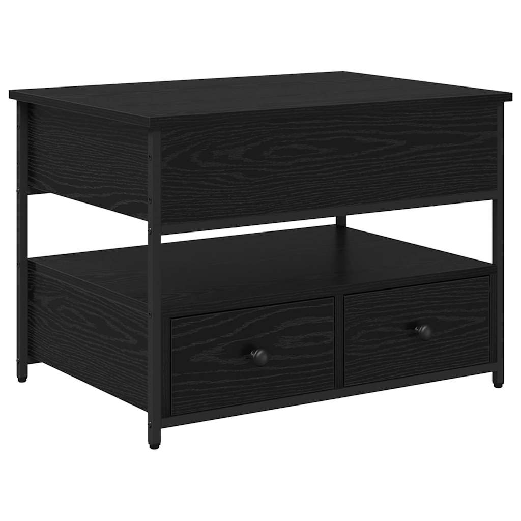 Couchtisch Schwarz Eichen-Optik 70 x 50 x 54,5 cm Holzwerkstoff