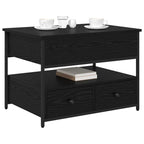 Couchtisch Schwarz Eichen-Optik 70 x 50 x 54,5 cm Holzwerkstoff
