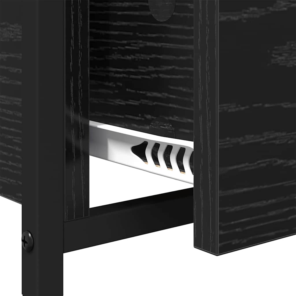 Couchtisch Schwarz Eichen-Optik 85 x 50 x 50 cm Holzwerkstoff