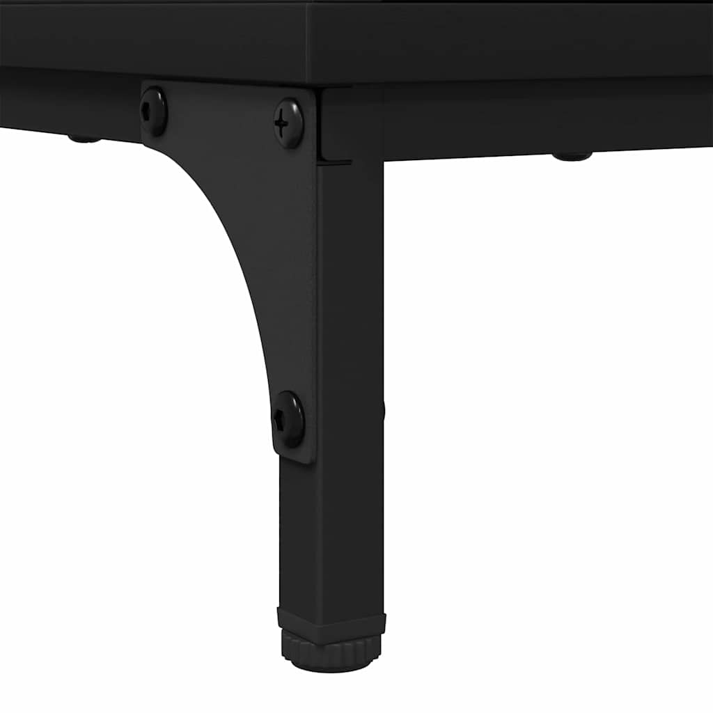 Couchtisch Schwarz Eichen-Optik 90 x 49 x 46 cm Holzwerkstoff