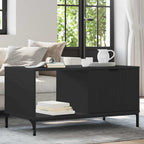 Couchtisch Schwarz Eichen-Optik 90 x 49 x 46 cm Holzwerkstoff