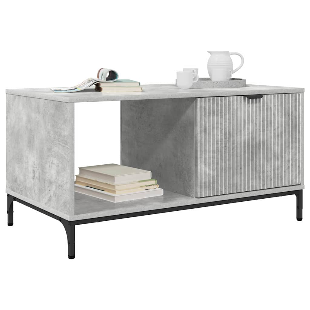 Couchtisch Beton Grau 90 x 49 x 46 cm Holzwerkstoff