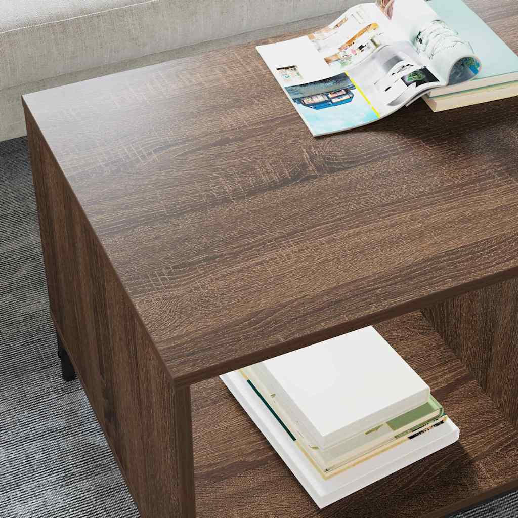 Couchtisch Braun Eichen-Optik 90 x 49 x 46 cm Holzwerkstoff