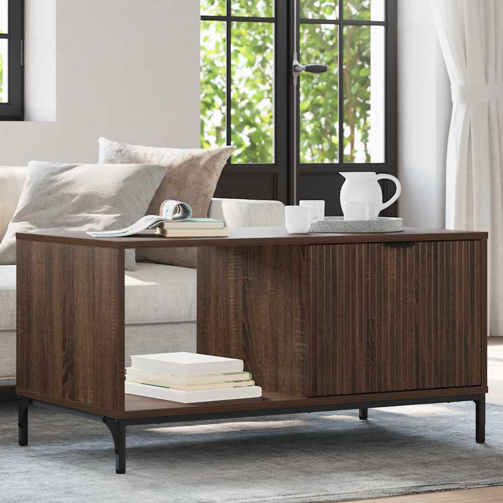 Couchtisch Braun Eichen-Optik 90 x 49 x 46 cm Holzwerkstoff
