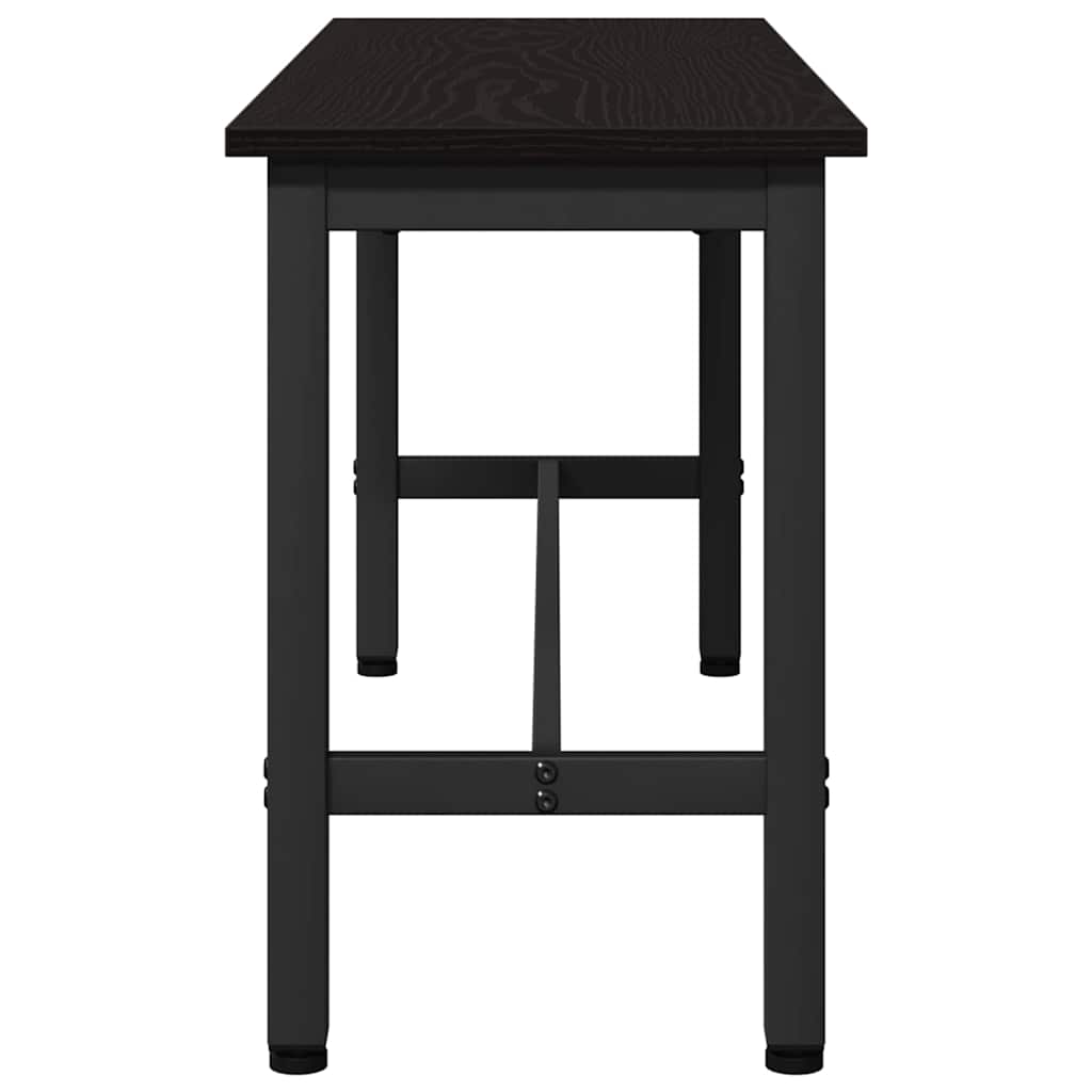 Esstischbank Schwarz Eichen-Optik 100 x 32,5 x 48,5 cm