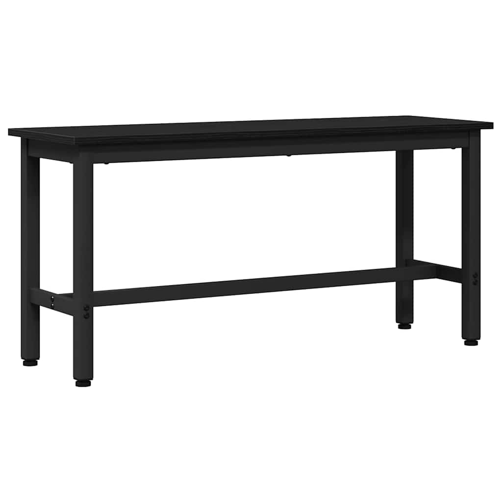 Esstischbank 2 pcs Schwarz Eichen-Optik 100 x 32,5 x 48,5 cm