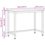 Tisch Sonoma-Eiche 100 x 50 x 76,5 cm Ingenieure Holz und Stahl