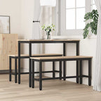 Esstische 2 pcs Natur 100 x 32,5 x 49 cm Massives Kiefernholz