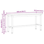 Esstische 2 pcs Natur 100 x 32,5 x 49 cm Massives Kiefernholz