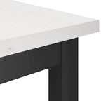 Esstischbank Weiß 100 x 32,5 x 49 cm Massives Kiefernholz