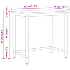 Tisch Weiß 80 x 50 x 77 cm Ingenieure Holz und Stahl