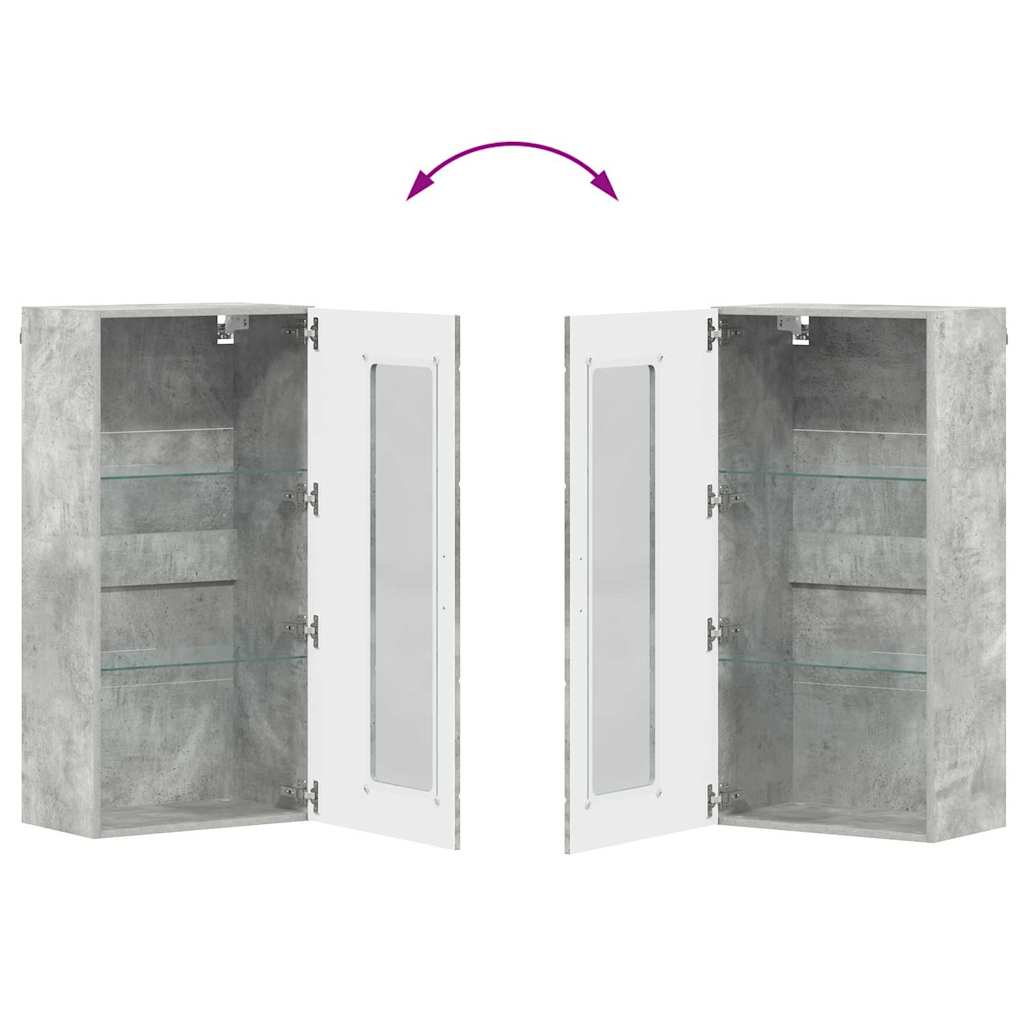 Holzschrank Beton Grau 50 x 29 x 100 cm Holzwerkstoff