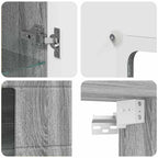 Holzschrank Graues Sonoma 50 x 29 x 100 cm Holzwerkstoff