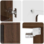 Holzschrank Braun Eichen-Optik 50 x 29 x 100 cm Holzwerkstoff