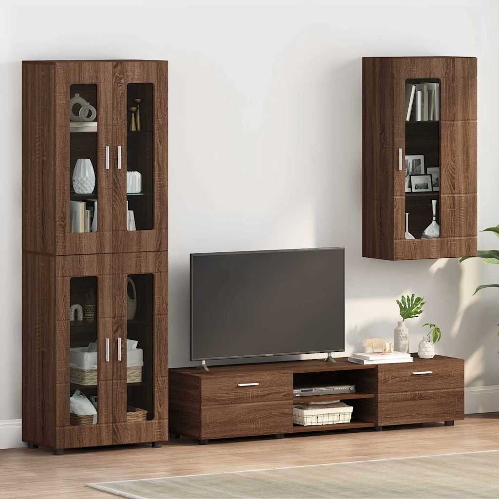 Holzschrank Braun Eichen-Optik 50 x 29 x 100 cm Holzwerkstoff