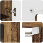 Holzschrank mit Speicher Altholz 50 x 29 x 100 cm Holzwerkstoff