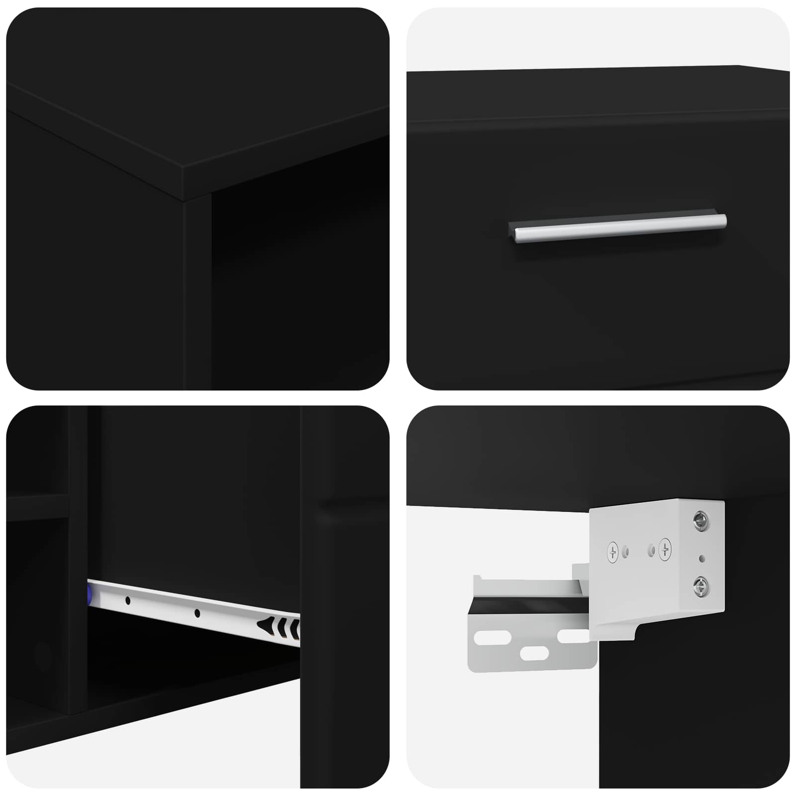 Holzschrank Schwarz 100,5 x 39 x 30 cm Holzwerkstoff