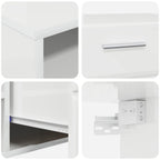 Holzschrank Beton Grau 100,5 x 39 x 30 cm Holzwerkstoff
