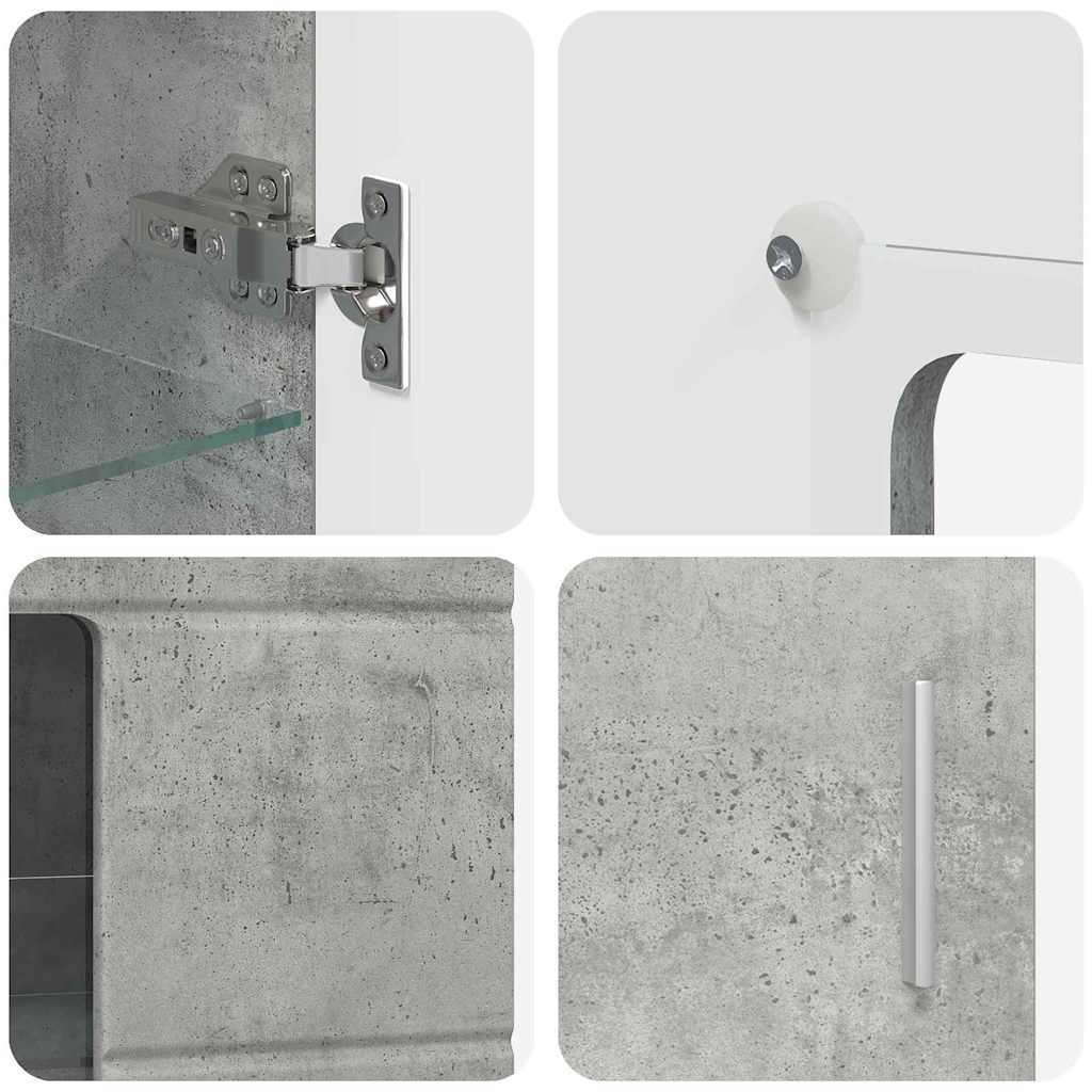 Sideboard FLORIN Beton Grau 55,5 x 29 x 100 cm Holzwerkstoff