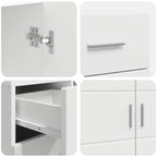 Holzschrank mit Speicher Weiß 88,5 x 30,5 x 73 cm Holzwerkstoff