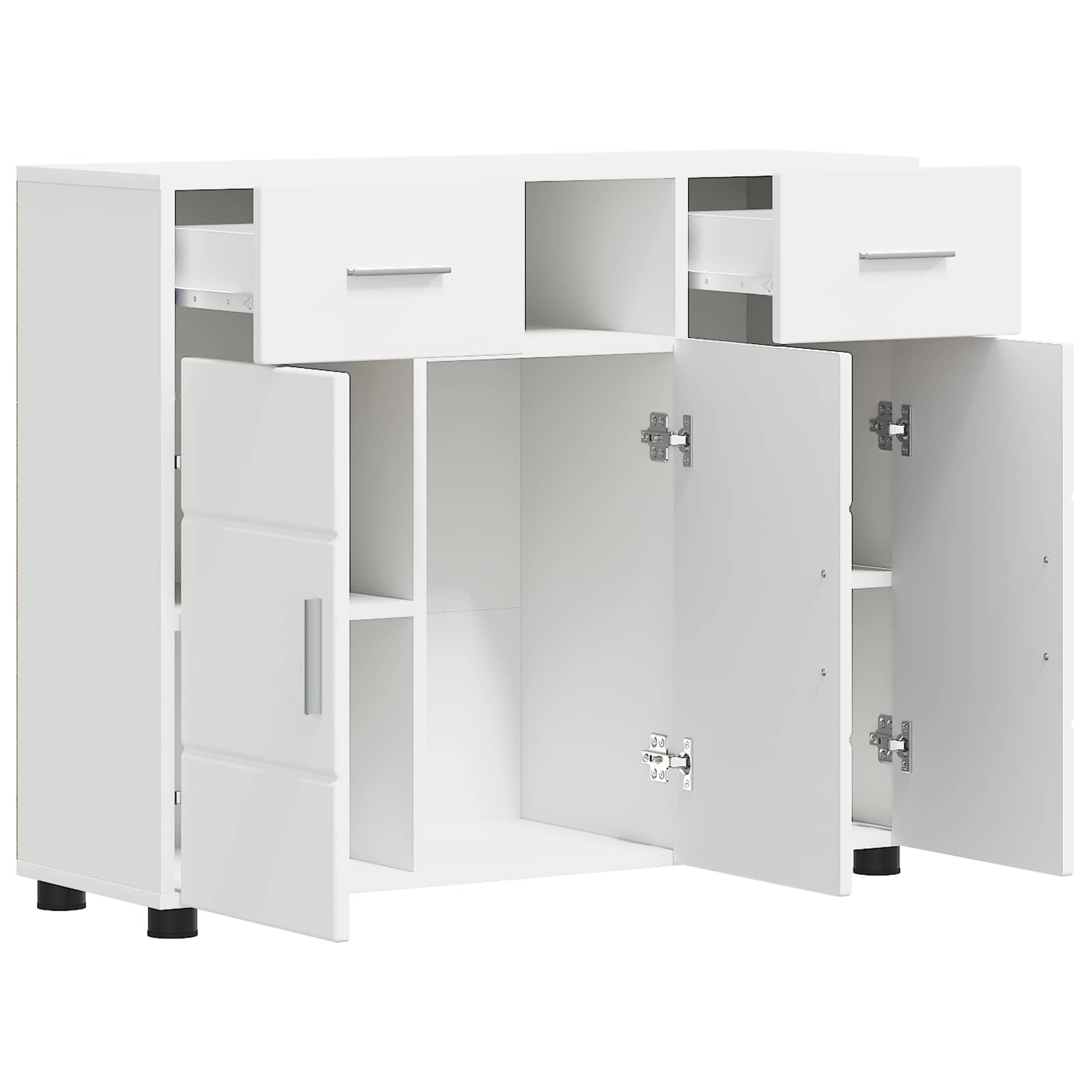 Holzschrank mit Speicher Weiß 88,5 x 30,5 x 73 cm Holzwerkstoff