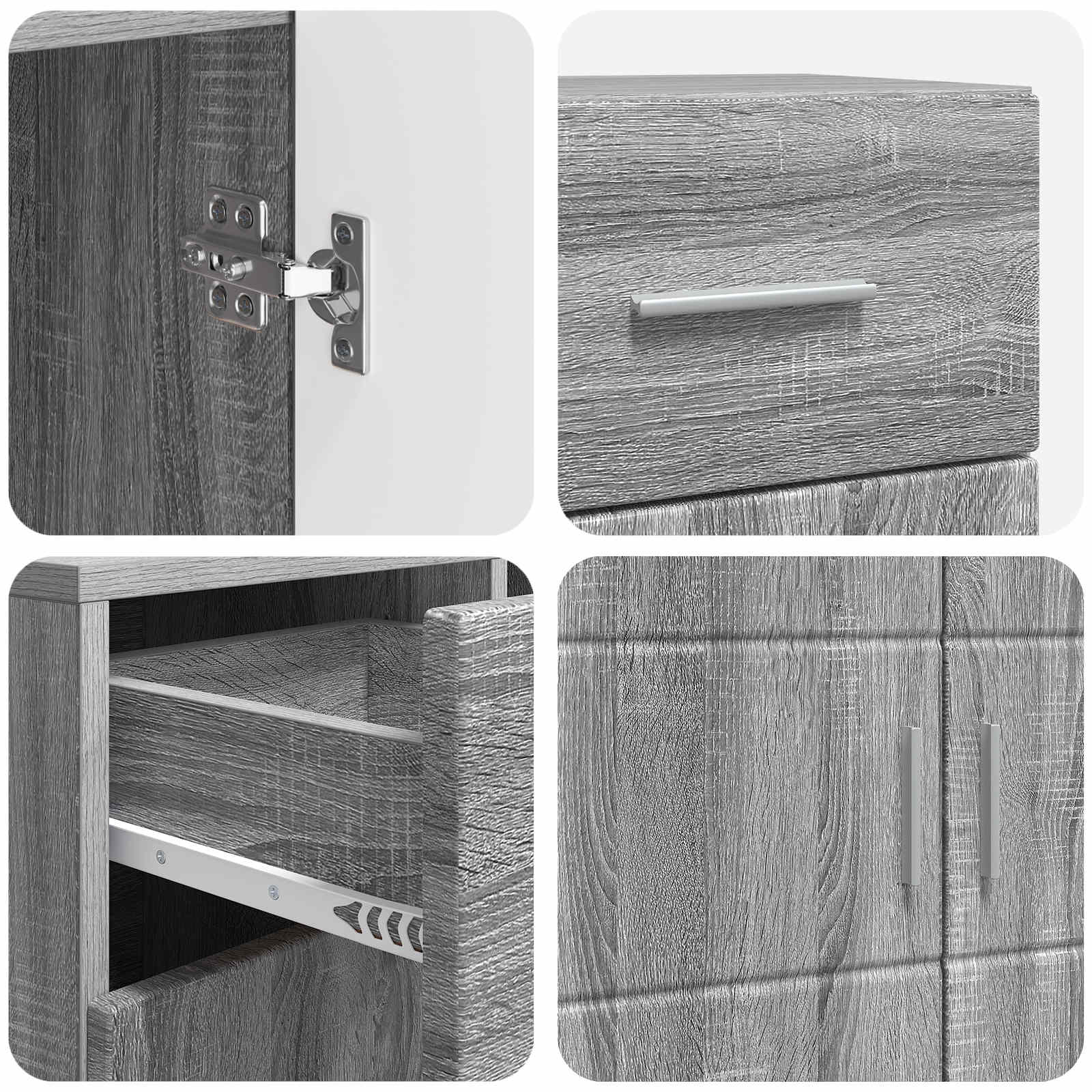 Holzschrank Graues Sonoma 88,5 x 30,5 x 73 cm Holzwerkstoff