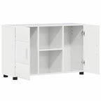 Sideboard mit Regal FLORIN Hochglanz Weiß 88,5 x 30,5 x 55,5 cm
