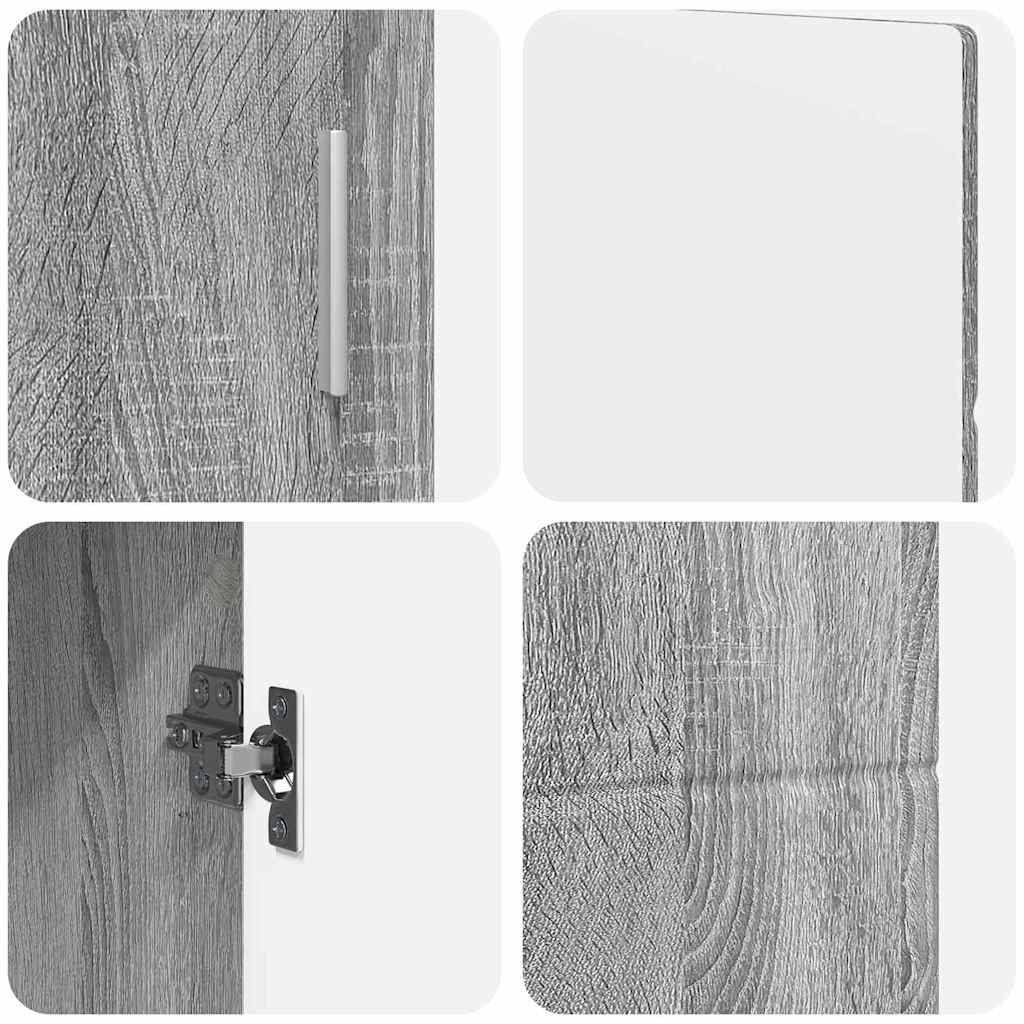 Sideboard mit Regal FLORIN Graues Sonoma 88,5 x 30,5 x 55,5 cm
