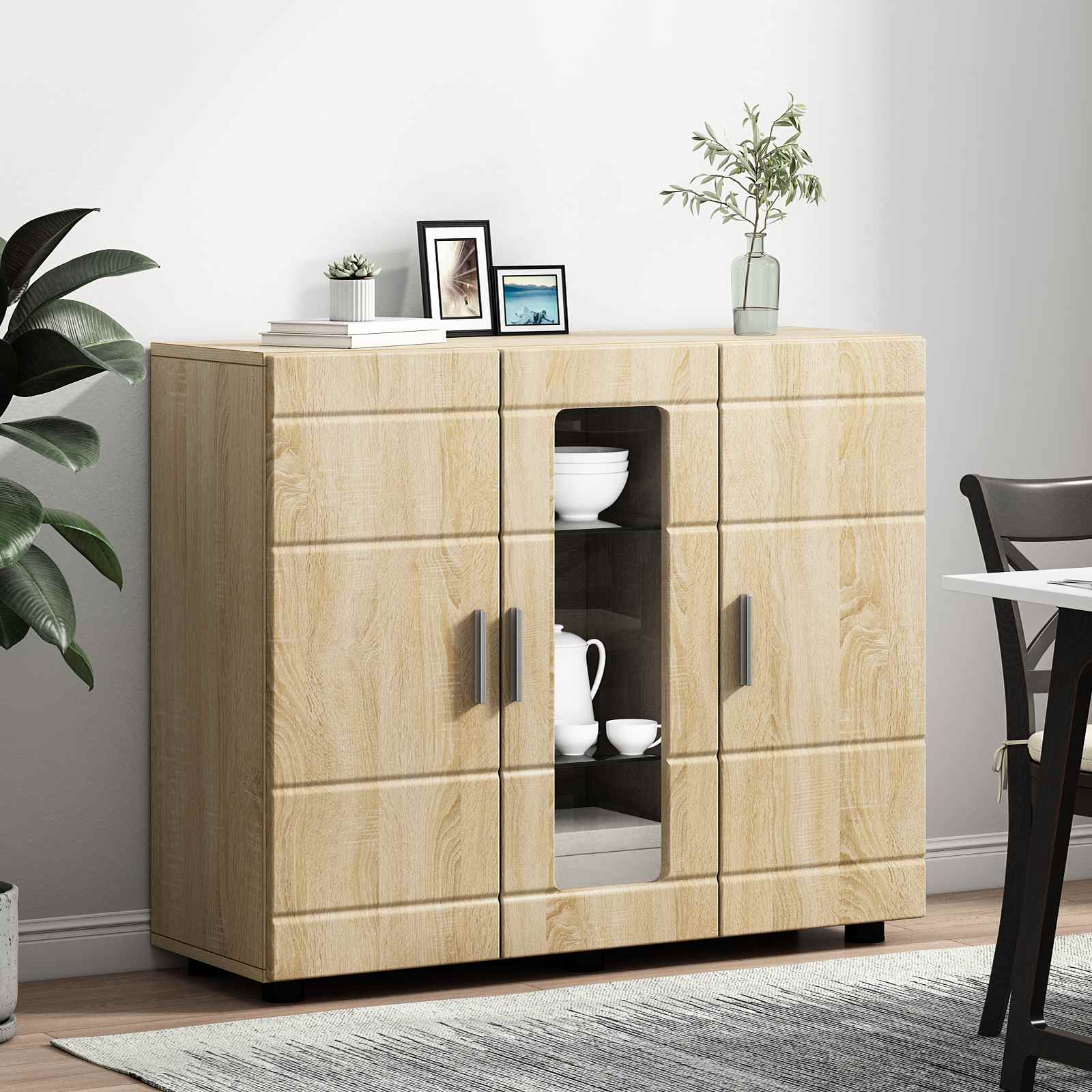 Holzschrank Sonoma-Eiche 88,5 x 30,5 x 73 cm Holzwerkstoff