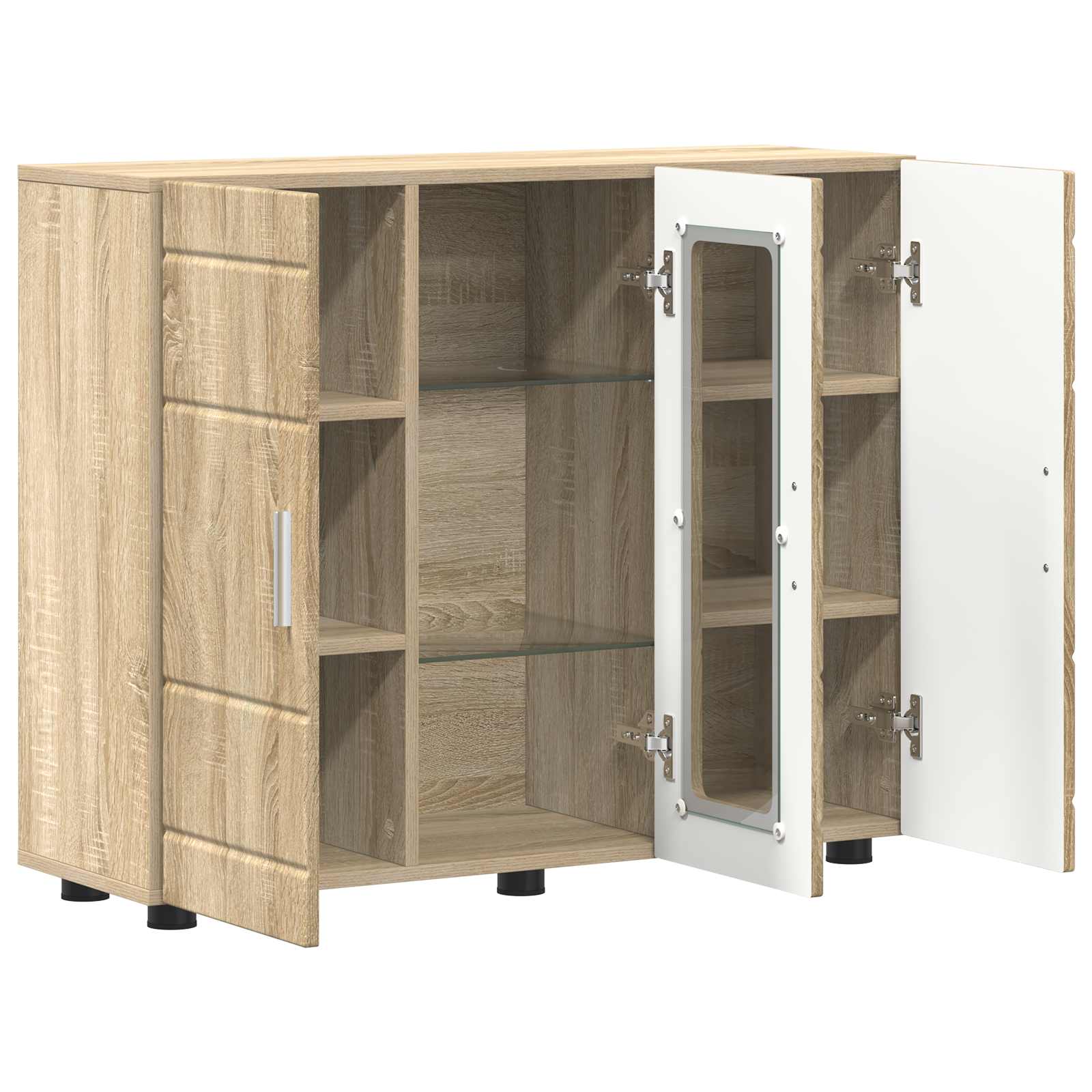 Holzschrank Sonoma-Eiche 88,5 x 30,5 x 73 cm Holzwerkstoff