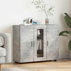 Holzschrank Beton Grau 88,5 x 30,5 x 73 cm Holzwerkstoff