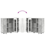 Holzschrank Beton Grau 88,5 x 30,5 x 73 cm Holzwerkstoff