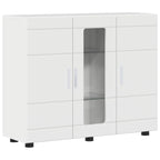 Holzschrank Hochglanz Weiß 88,5 x 30,5 x 73 cm Holzwerkstoff