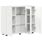 Holzschrank Hochglanz Weiß 88,5 x 30,5 x 73 cm Holzwerkstoff