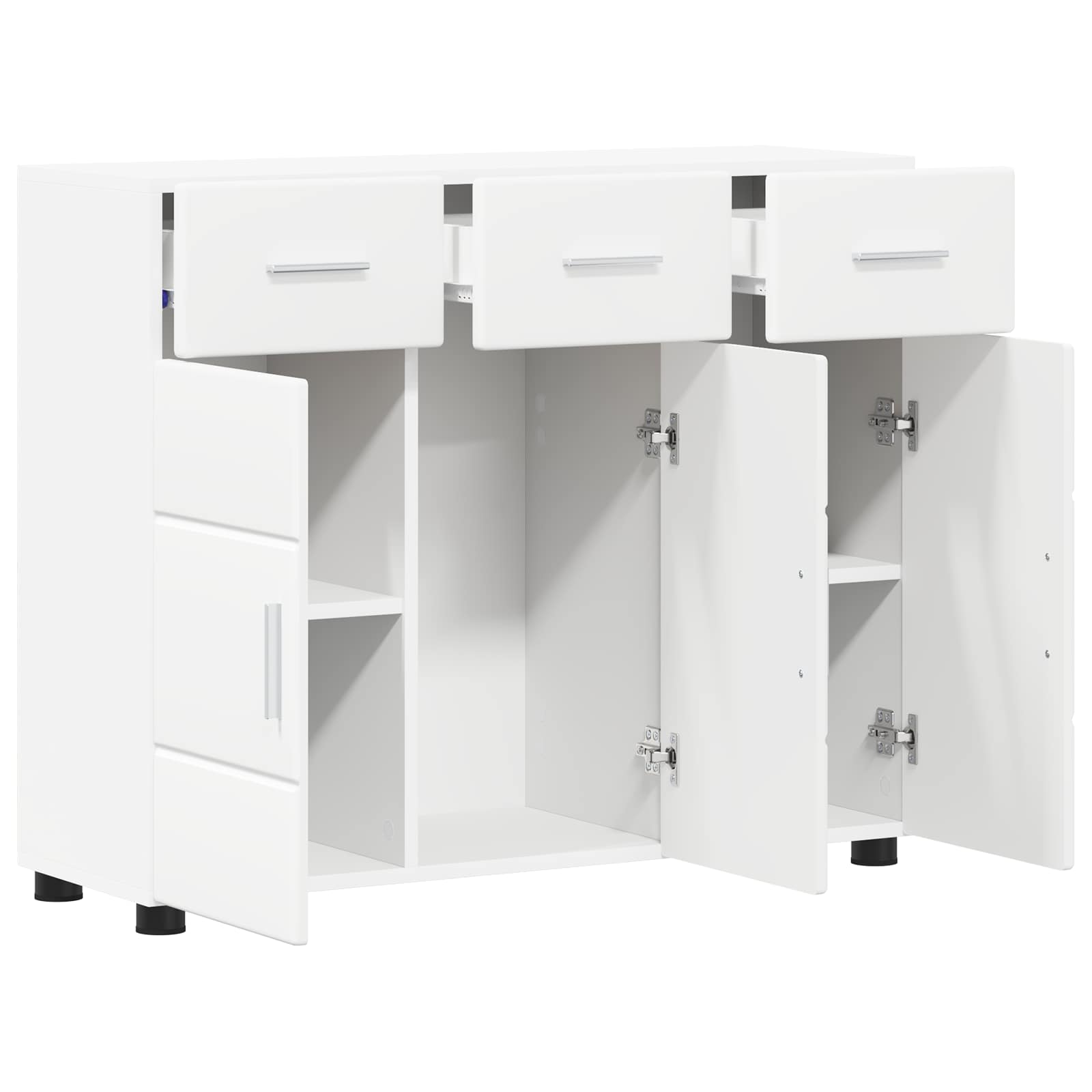 Sideboard mit Tür FLORIN Weiß 88,5 x 30,5 x 73 cm Holzwerkstoff