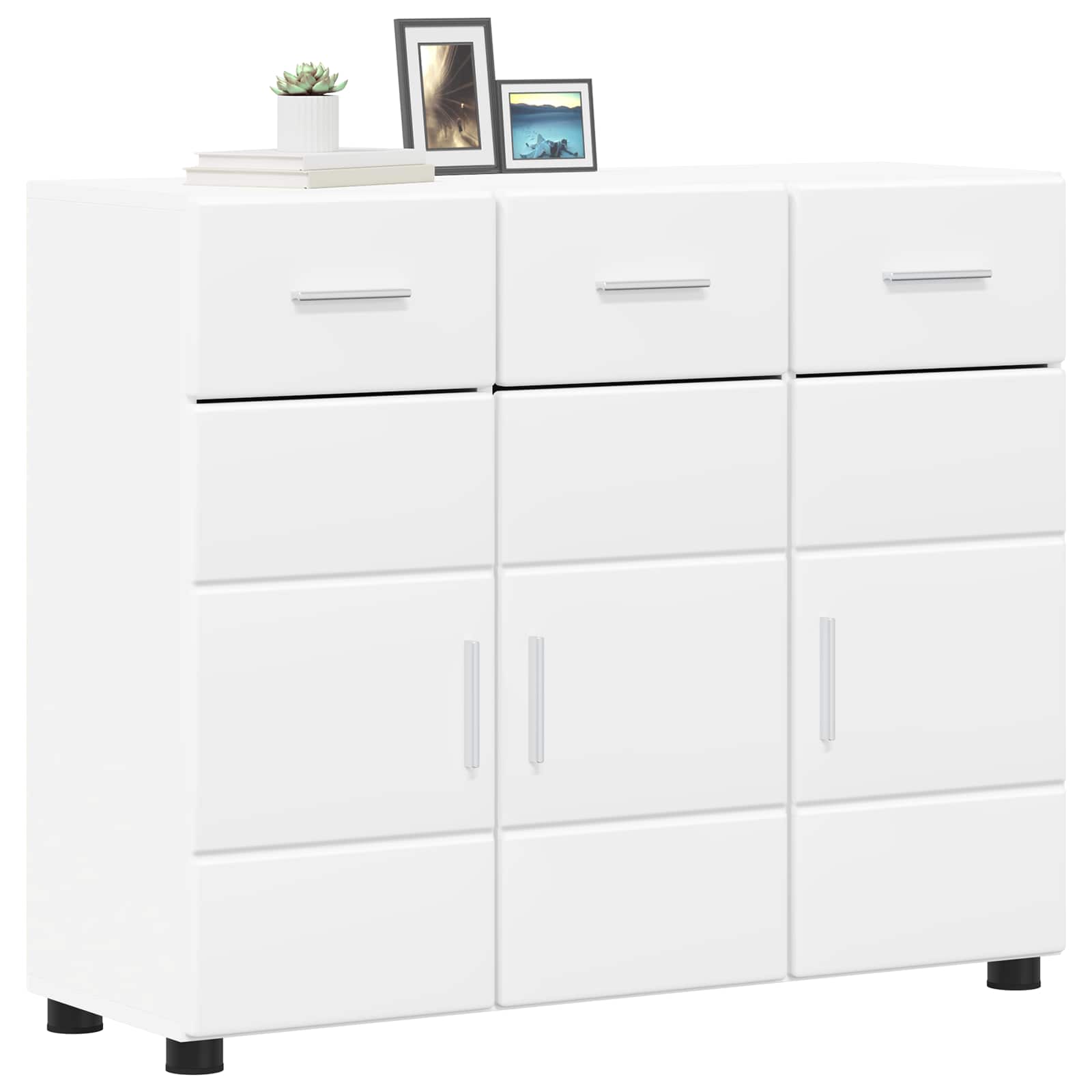 Sideboard mit Tür FLORIN Weiß 88,5 x 30,5 x 73 cm Holzwerkstoff